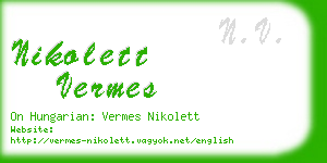 nikolett vermes business card